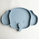 thumbnail image 1 of Baby Food Grade Silicone Elephant Dinner Plate, Compartment Food Supplement Dinner Plate, 1 of 4