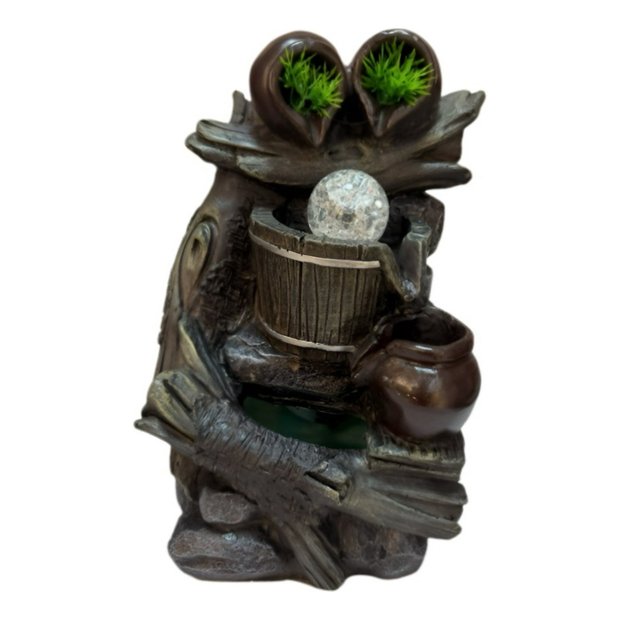 Genérico - Fuente De Agua Diseño 3 Cantaros Con Luz Y Esfera 35cm Jhn