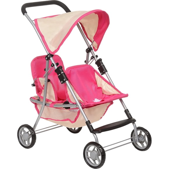 Double Stroller Fash n Kolor Twin Doll rosa y blanquecino