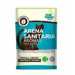 Stay Happy - Arena Ultra Aglutinante Para Gatos 4Kg Control Olores Cafe