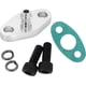 thumbnail image 2 of Kit adaptador de junta de brida, entrada de alimentación de aceite de turbo con brida y junta, kit adaptador 4-AN, AN4 con limitador y pernos integrados, compatible con turbos con cojinetes de bolas T, 2 of 6