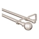 thumbnail image 1 of Set Doble De Barras Para Cortina Extensible 170-320 Cm De Metal Diámetro 16/19 Mm Soporte De Muro Terminal Bola Color Satín, 1 of 7