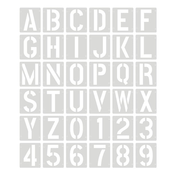 36 Uds plantilla de letras decoración 4 pulgadas plantillas de pintura de pared plantillas de alfabeto para pintura de pared DIY artesanía señal hacer