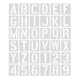 Magideal - 36 Uds Plantilla De Letras Decoración 4 Pulgadas Plantillas De Pintura De Pared Plantillas De Alfabeto Para Pintura De Pared Diy Artesanía Señal Hacer