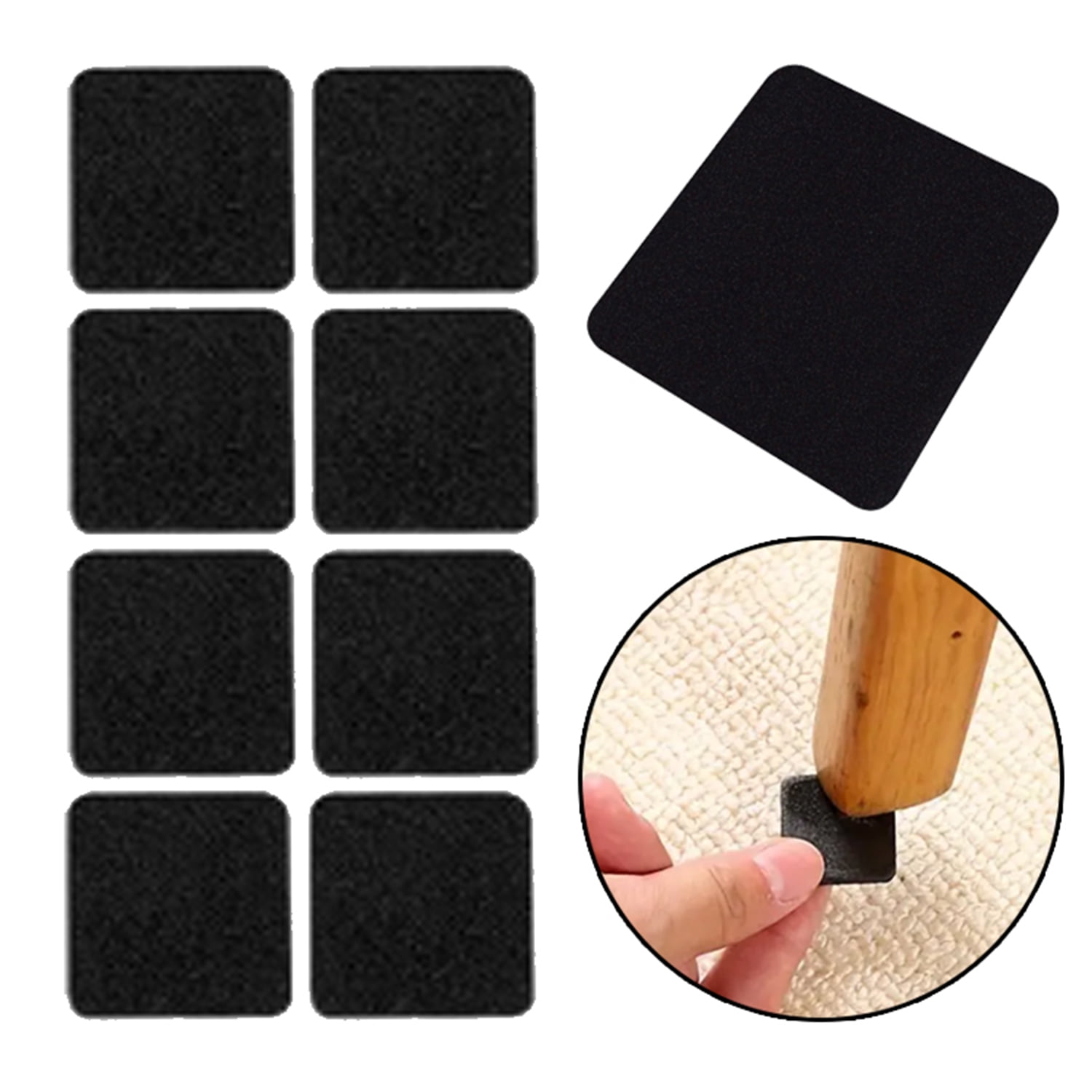 Ante - Fieltro Adhesivo Protector Patas Muebles Cuadrado X 9
