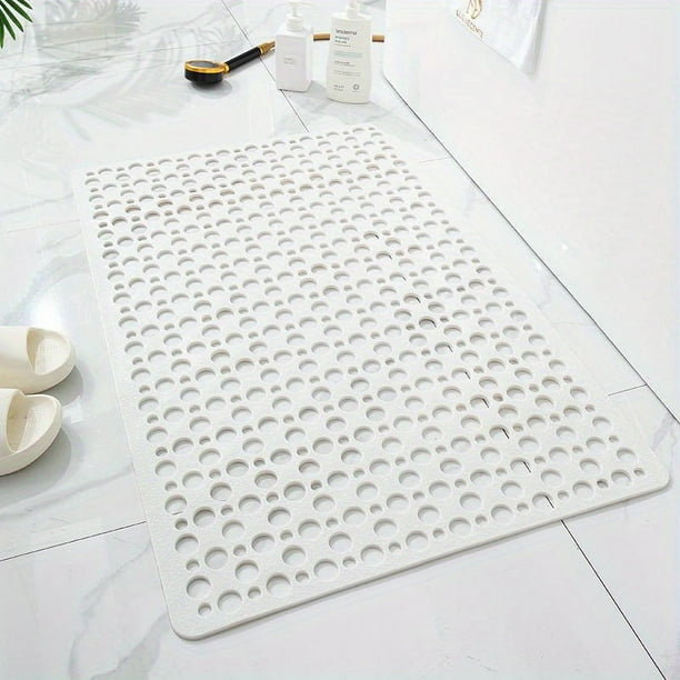 1pc Non-Slip Bathroom Mat with Suction Cup and Massage Ring - Quick Drain and Perfect for Shower, Toilet, Bathtub, and More - Essential Bathroom Accessory