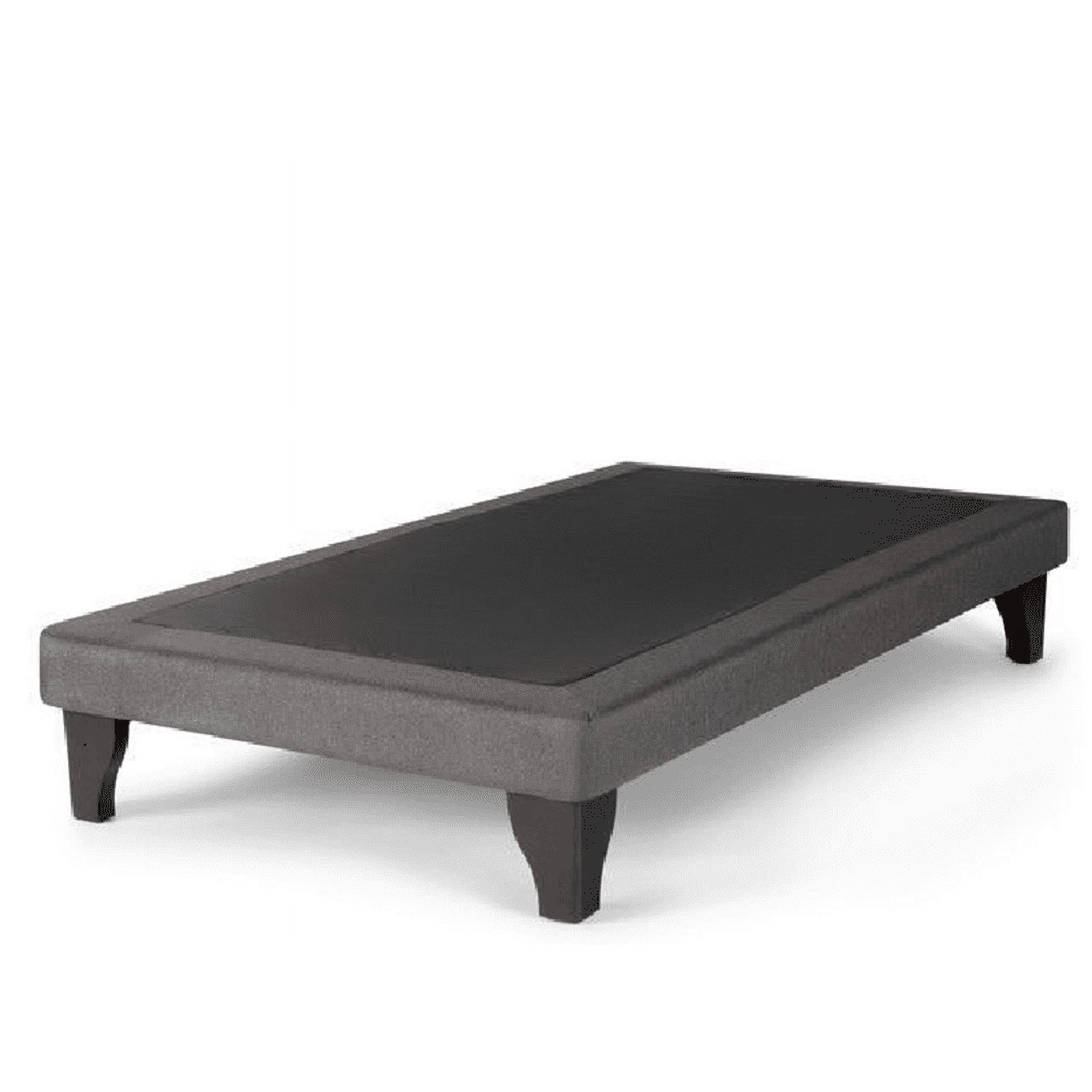 Kerabaalshop - Base De Cama De 1 Plaza Lino Gris Oscuro 90x200cm