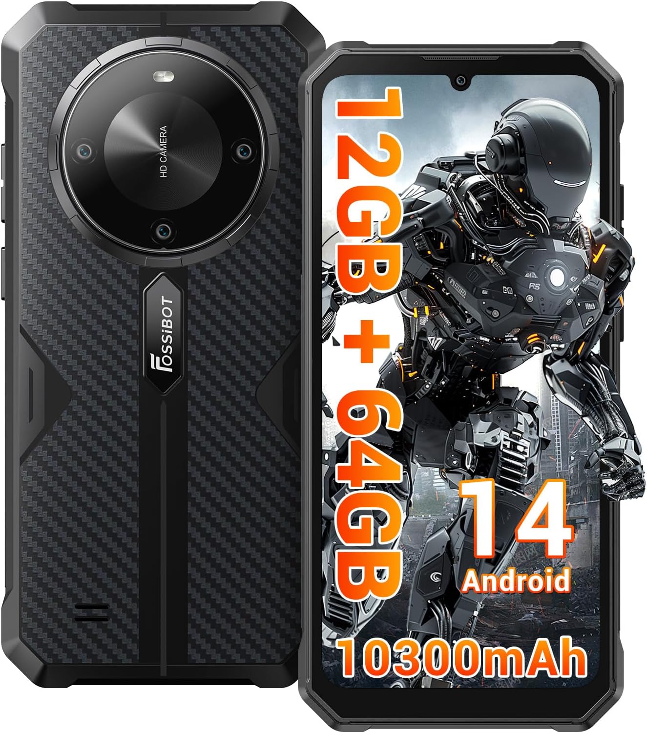 Fossibot F105 Celular 4Gb/64Gb Dual Sim-Negro 4G/Lte