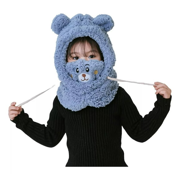 Gorro Chiporro Con Cuello, Talla M Para Niños Y Adultos azul