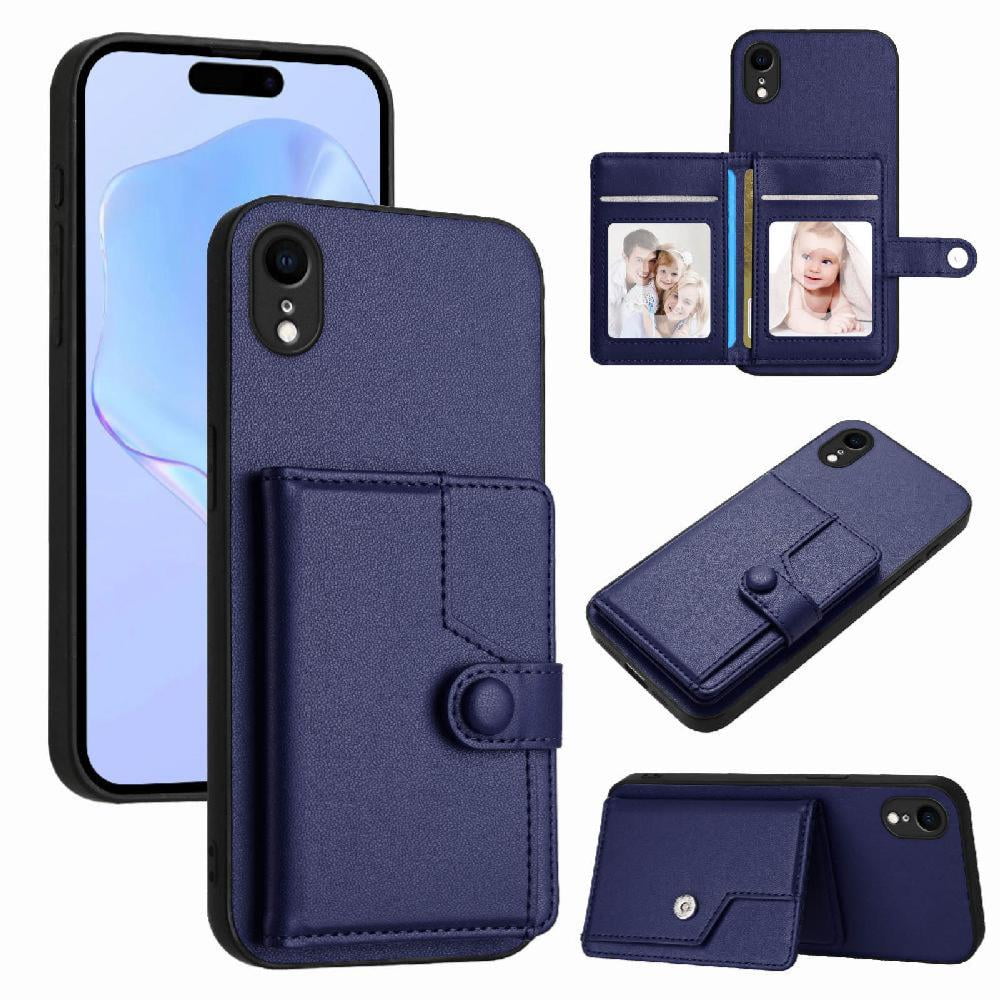 Foxdock Funda Para Iphone Xr Con Bloqueo Rfid - Diseño Elegante Con Cierre De Botón