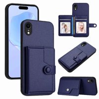 Foxdock Funda Para Iphone Xr Con Bloqueo Rfid - Diseño Elegante Con Cierre De Botón