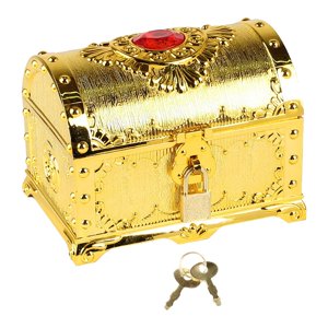 Bothyi - Caja Del Tesoro Aventurera Decoración Decorativa Antigua Cofre Del Tesoro Pirata Oro