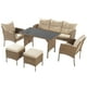 thumbnail image 1 of Juego De Comedor Terraza 7 Personas Toscana PE Café, 1 of 8