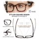 thumbnail image 4 of Lentes para Lectura AEZUNI Cuadrados Grandes para Mujer +1.00 a +6.00, 4 of 6