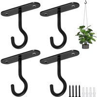 Xusx111 - Ganchos De Techo Para Plantas Colgantes, 2 Paquetes De 4 Pulgadas Para Plantas, Luces, Plantadores, Linternas, Alimentadores De Aves Colgantes, Campanas De Viento, Decoración Interior Y Exte