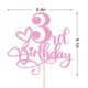 thumbnail image 2 of Adorno para pastel Naicaek 3er cumpleaños rosa con brillo, 2 of 6