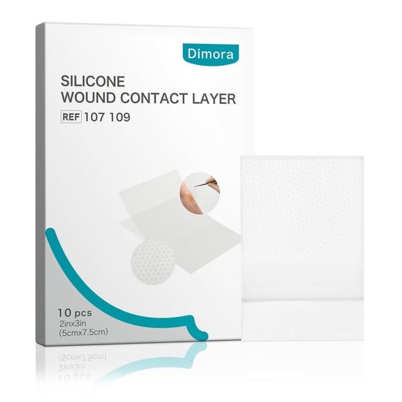 Capa de contacto de silicona Dimora 5 cm × 7,5 cm – 10 unidades