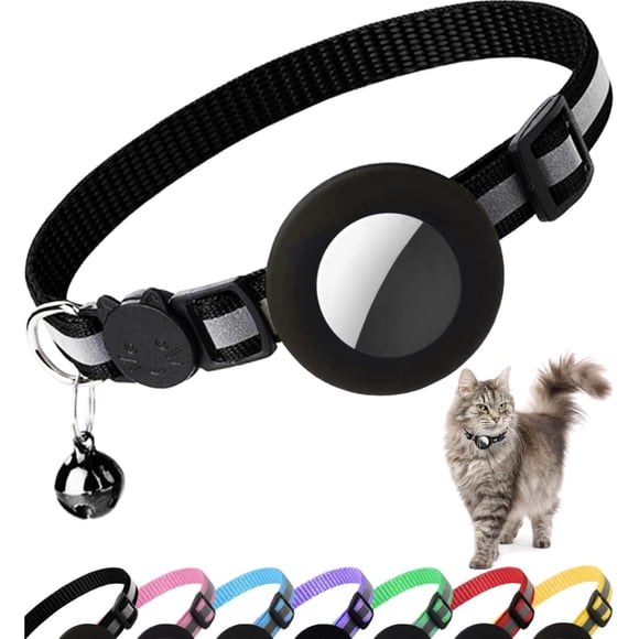 Collar para Gato Dgerp Reflectivo Breakaway Ajustable para AirTag