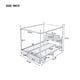 thumbnail image 3 of Queen Size Metal Canopy Platform Bed with Upholstered Headboard and Two Storage Drawers, White, 3 of 3