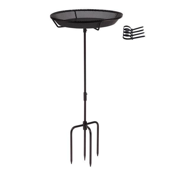 Comedero para pájaros HRAYLTOP 74 cm con soporte de hierro desmontable