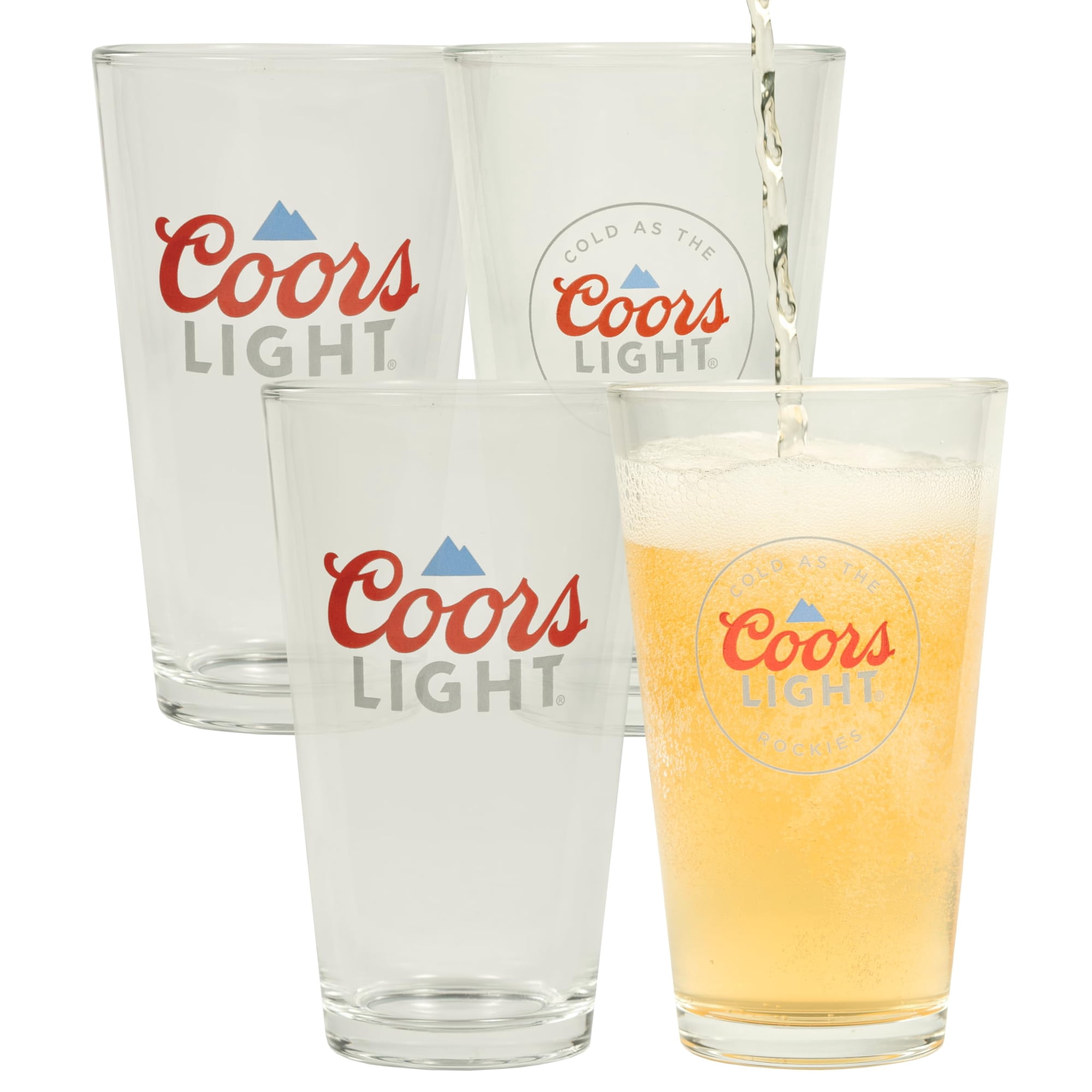 Vaso Para Beber Lord's Rocks Coors Light Set De 4 Vasos Tipo Pint De 470 Ml