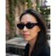 thumbnail image 1 of Lentes De Sol Modelo Vintage Ovalado Mujer Festivales negro Talla Única, 1 of 5