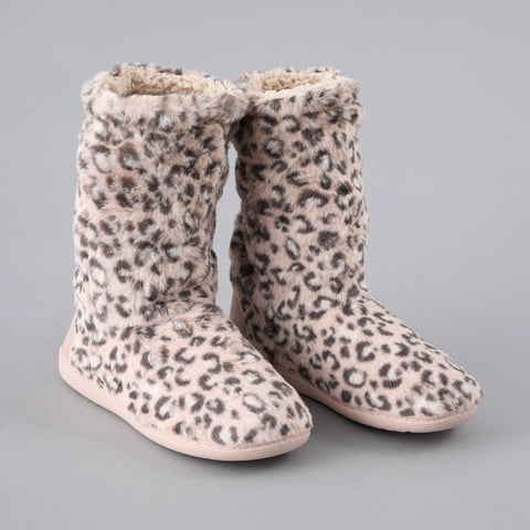 Bota Fur Animal Print Flores Mujer 33793-236
