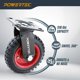 thumbnail image 4 of Juego de 4 unidades de goma resistente Caster Wheels POWERTEC de 8 pulgadas, 4 of 7