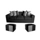 thumbnail image 2 of Sofa + 2 Puff Benjamin Gris negro, 2 of 6
