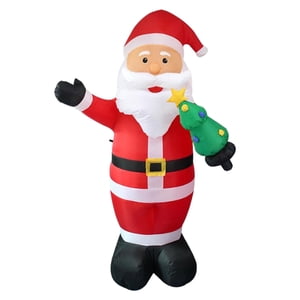 Bothyi - Ilumine La Decoración Casera Divertida Inflable De Papá Noel Para El Adaptador Al Aire Libre De Los E.E.U.U. Del Patio