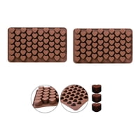 Genérico - Pack X2 Molde Silicona Moldes Silicona Reposteria 55 Corazon