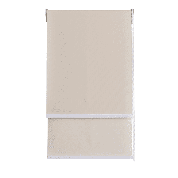 Cortina Roller Doble Blackout y Sunscreen 150X250 Cm Color Beige Marca Aura