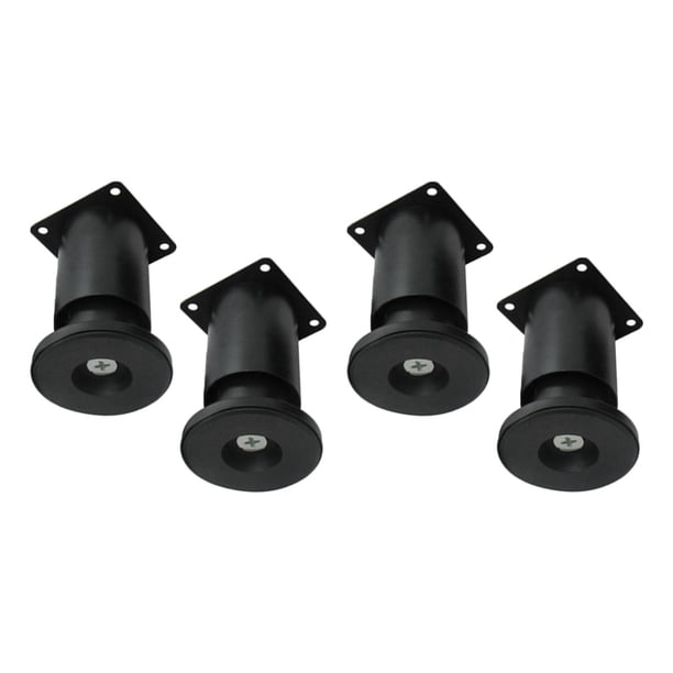 4 Piezas De Soportes De Cama Ajustables, Patas Para Gabinetes De TV, Mesas De Café, Gabinetes, Color Negro