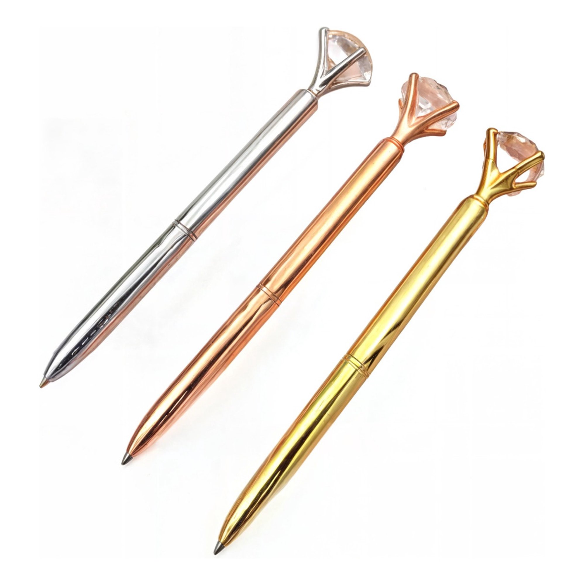 Genérico - Set De 7 Bolígrafos Punta Redonda Brillante Diamante Jhn