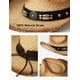 thumbnail image 5 of Sombrero de paja vaquero Western Estilos Round Up para mujer, sombreros de playa con ala moldeable Fedoa, 93559_caqui, mediano, 5 of 6
