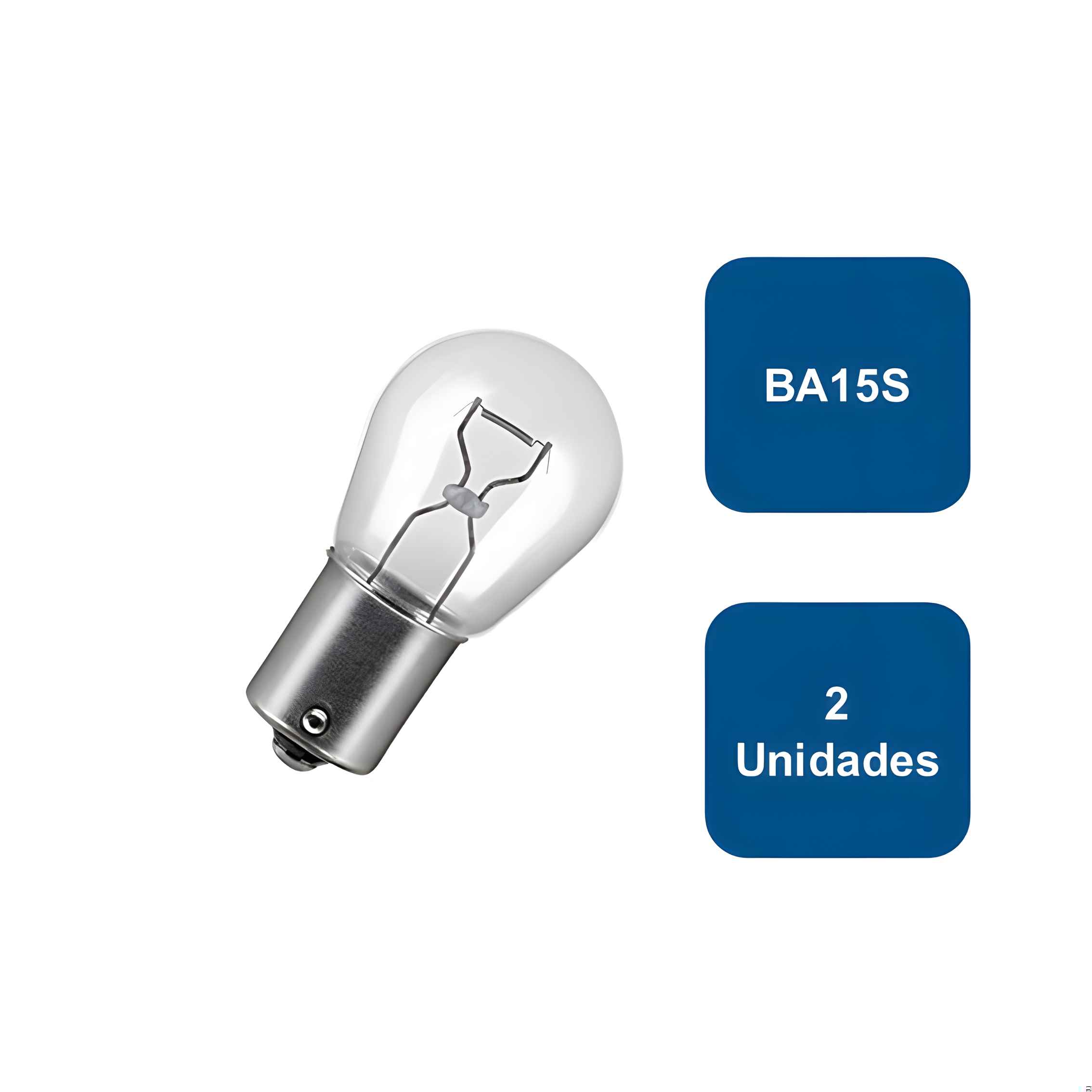 Ampolleta 12V Para Automovil Globo Grande Ba15S 21W 2Un. - Rukafe Basics