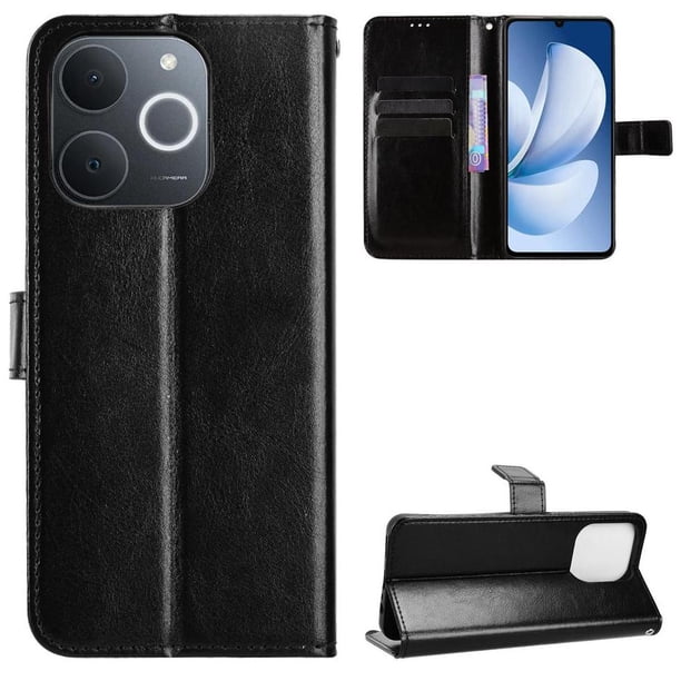 Funda tipo libro para OPPO Realme Note 70T 4G, cartera todo‑en‑uno, funda multifuncional con tarjetero y correa de muñeca desmontable