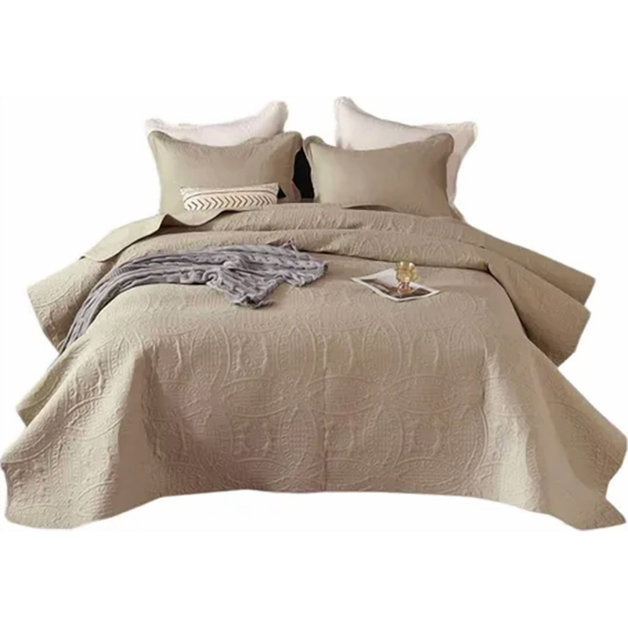 Genérico - Cobertor Verano King Unicolor Gris Claro Rey