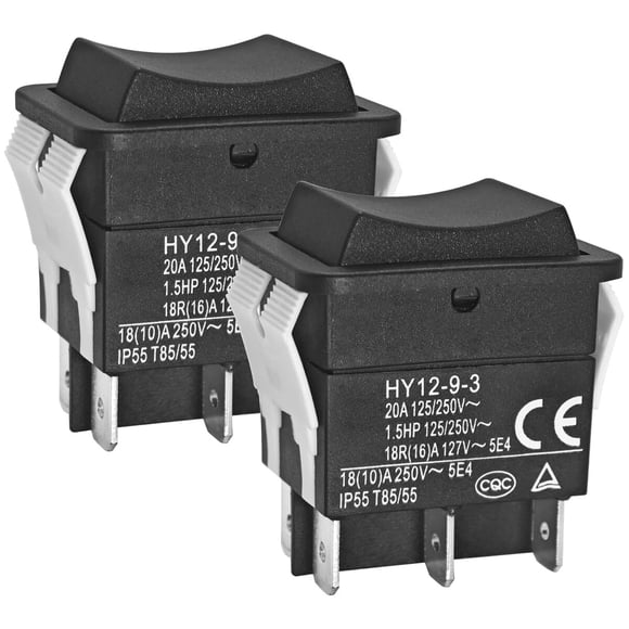 Interruptor Rocker Pecafeitas HY1293 6 Pines 20A 250V Pack 2
