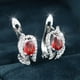 thumbnail image 1 of Water Drop Stone Hoop Earrings For Women Luxury Multicolor Zirconia Leaf Crystal Silver Color Wedding Hoop Earrings, 1 of 3