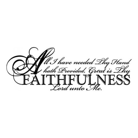 Rienda Libre Graphics - Decomural Faithfulness Bible Verse Ws-15119