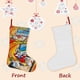 thumbnail image 3 of El Show de Bugs Bunny y el Correcaminos Tema: Calcetines de Navidad, fino lino blanco para colgar en escaleras y chimenea, decoración navideña para el hogar, regalo de Navidad.54cm×38cm, 3 of 5