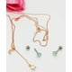 thumbnail image 2 of Set estrella tornasol en plata fina ley S925 enchapada en oro rosa 18kl pendientes acero, 2 of 3
