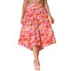 thumbnail image 1 of Faldas Midi Florales INSPIRE CHIC para Mujer con Frente Elástico y Dobladillo Irregular S Rosa, 1 of 6
