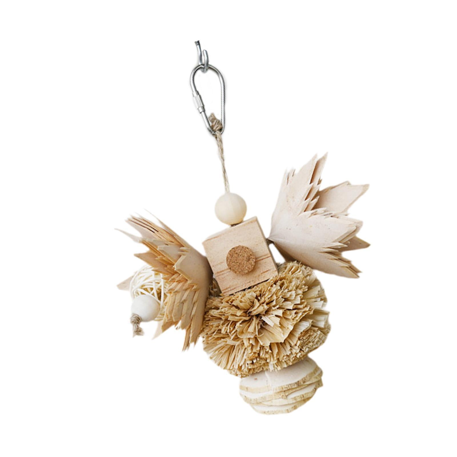 Magideal - Juguete Para Masticar Pájaros, Morder, Moler Dientes, Desgarrar Madera, Accesorios Para Ejercicio, Conejillos De Indias, Hámster, Juguete, Suministros Bola De Seda De Maíz