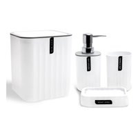 Genérico - Set Juego Accesorios Baño 4 Pzas Moderno Hogar Lau