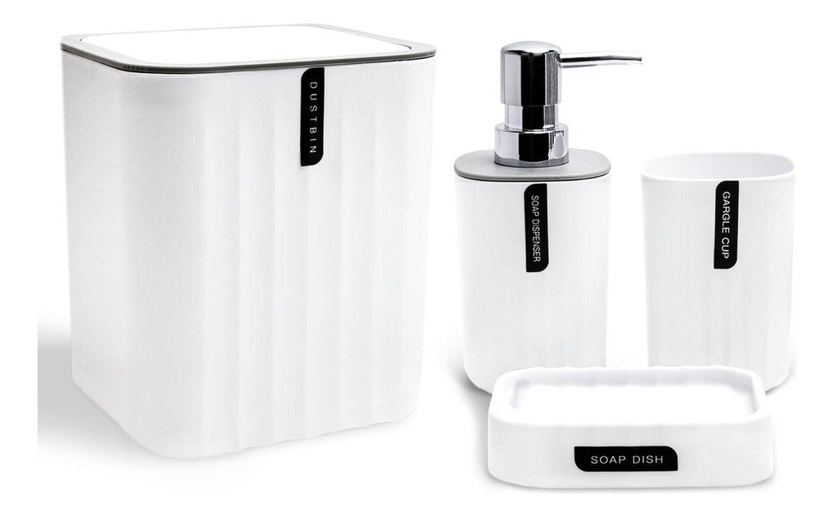 Genérico - Set Juego Accesorios Baño 4 Pzas Moderno Hogar Lau