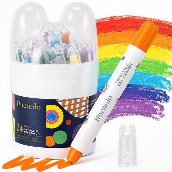 Crayones finenolo 24 colores lavables giratorios