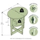thumbnail image 3 of Mesa auxiliar Furinno JAYA de 2 niveles, redonda, moderna, nogal, 3 of 8