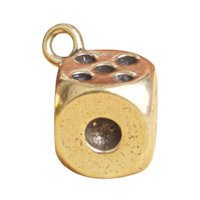 Ioensy - Adornos De Llavero De Dados De Latón Feng Shui Diy Estatuilla Punk Llavero Colgantes